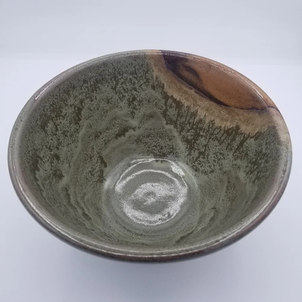 Glazed Pottery Bowl Signed MX 2005